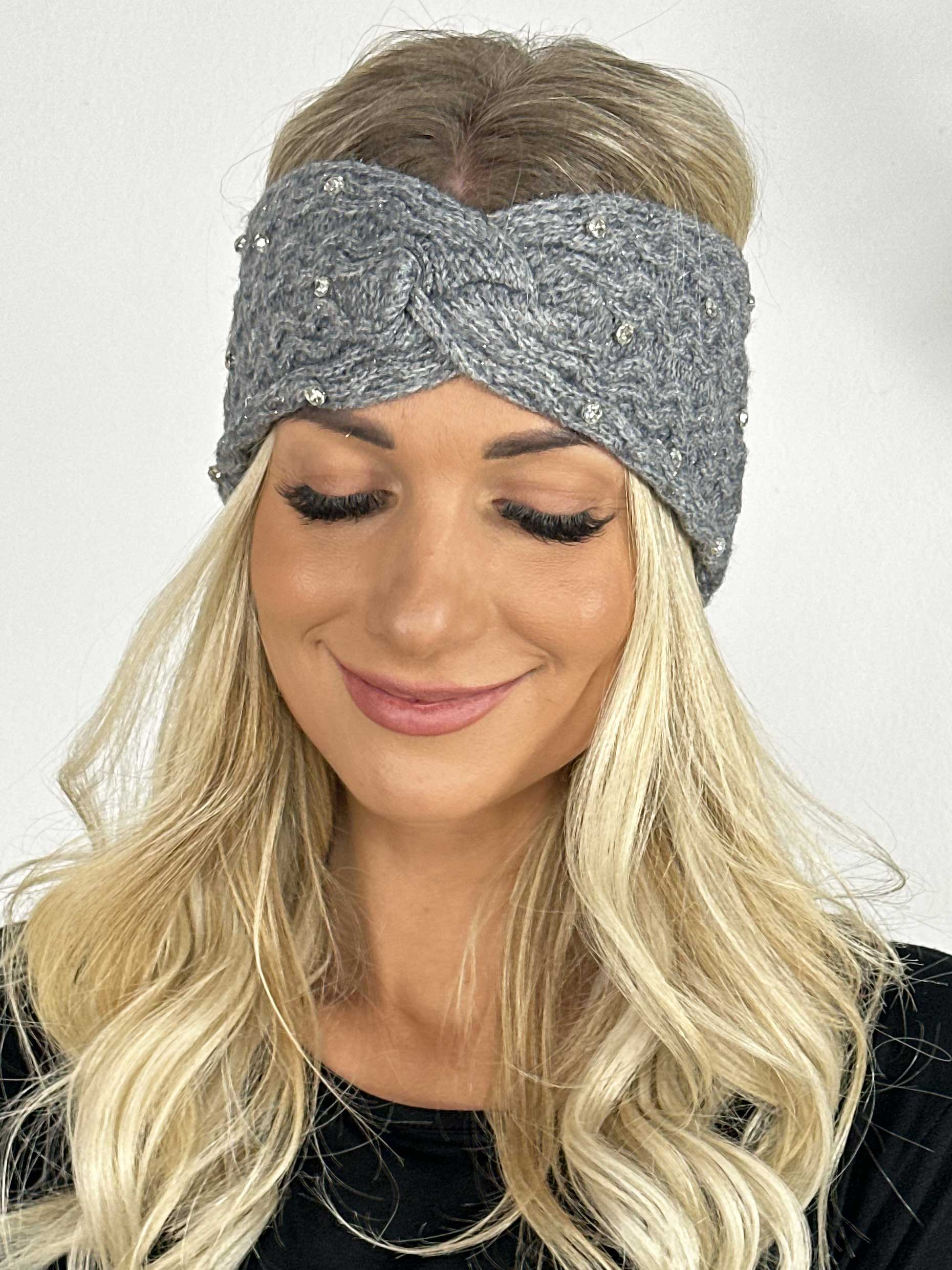 Daisy - Pannband med glittertrådar och fuskpäls